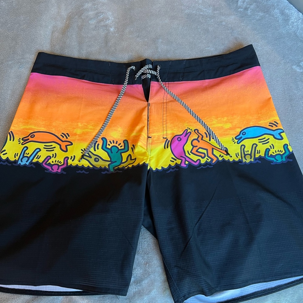 Colorful Graphic Swim Shorts